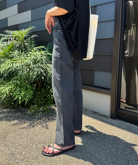 ヒップハートデザインデニムパンツ(ブラック)