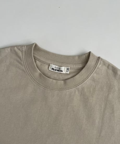 【kids】バックプリントロゴtシャツ・ライトベージュ(110〜150)