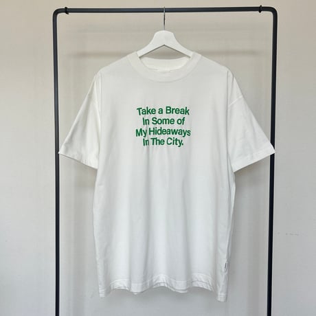 発泡ロゴプリントビッグtシャツ (オフホワイト)