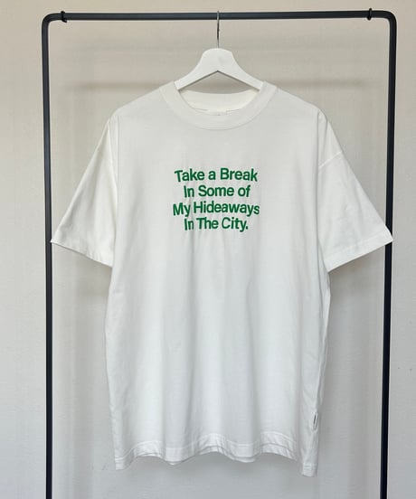 発泡ロゴプリントビッグtシャツ (オフホワイト)