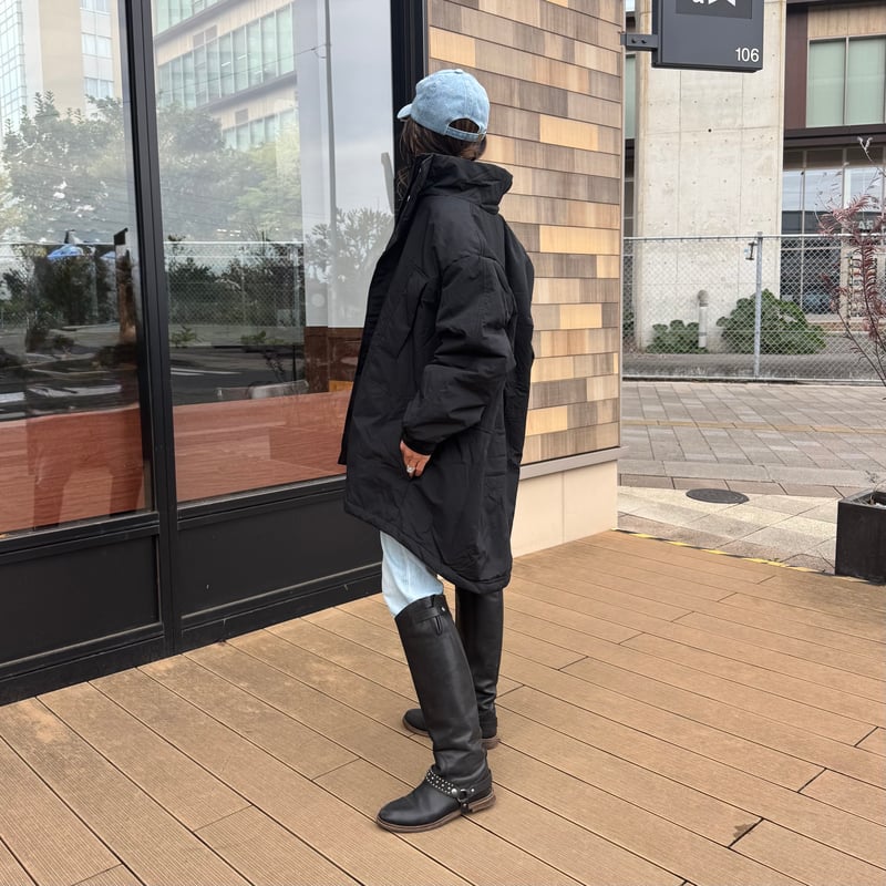 cop. copine ブラック 中綿ジャケット　レディース　メンズ cop. copine ブラック 中綿ジャケット レディース メンズ ルーズ