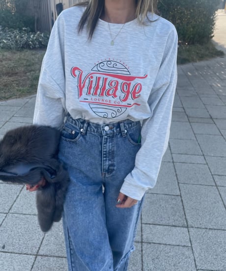 ロゴオーバーサイズロンT(オフホワイト)