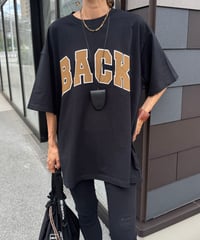BACKコットンtシャツ(ブラック)