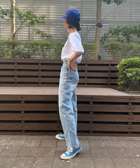 カットオフデニムストレートパンツ