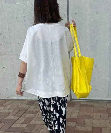 接触冷感バックロングTシャツ(ホワイト)