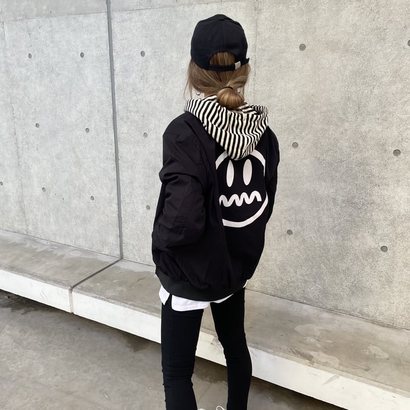 men's/lady's】ユニセックス！リバーシブルニコちゃんMA–1(2color/5si