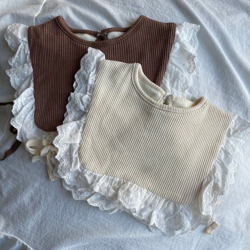 ハンドメイドスタイ　レーススタイ　きょん様 ギャザーレース編】レース付きスタイの作り方【簡単可愛い