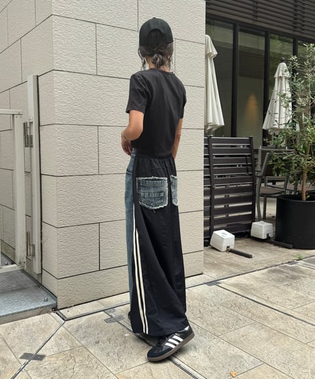 サイドラインデニムドッキングスカート