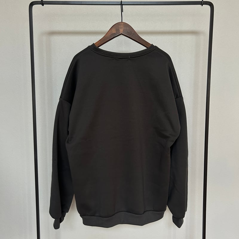 【KRY】 KRYclothing 「紋」 裏起毛トレーナー 黒×黒 KRY】 KRYclothing 「紋」 裏起毛トレーナー 黒×黒