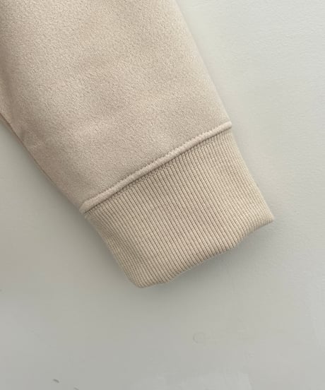 ロープ＆刺繍ラクガキポンチスウェードスウェット(アイボリー)
