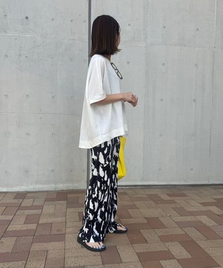 接触冷感バックロングTシャツ(ホワイト)
