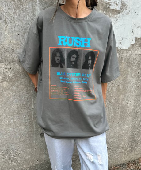ボックスプリントTシャツ(グレー)