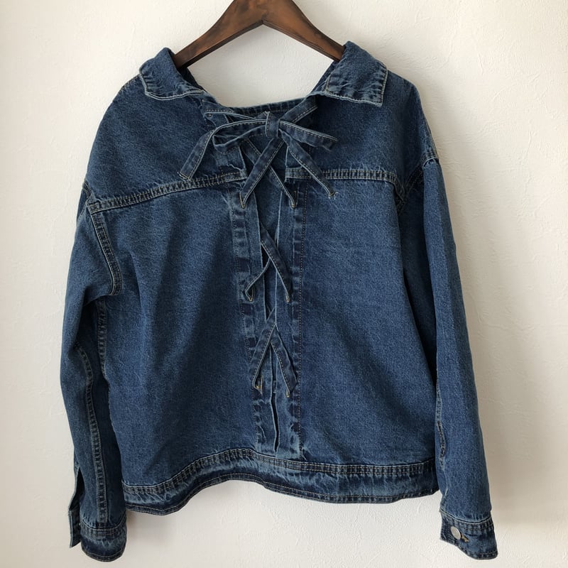 バックレースアップデニムジャンパー♡新品タグ付き バックレースアップデニムジャンパー♡新品タグ付き