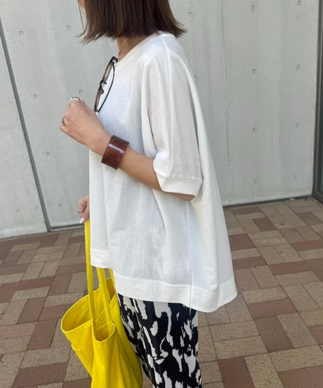 接触冷感バックロングTシャツ(ホワイト)