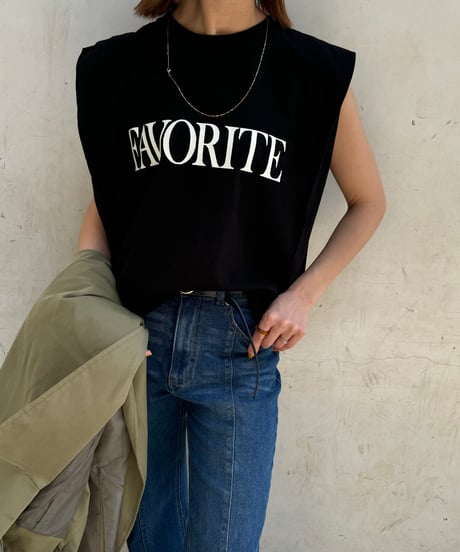 FAVORITEロゴカットソー(ブラック)