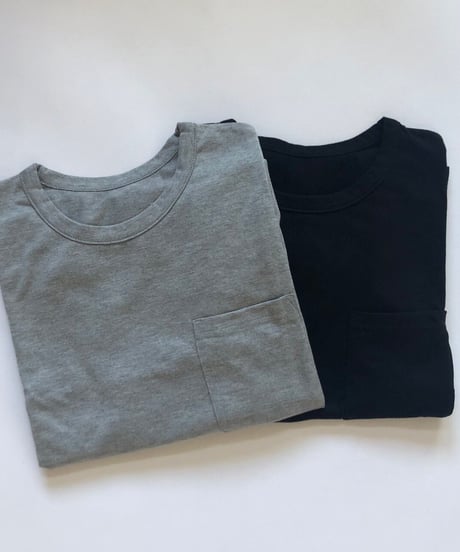 シンプルロングTシャツ(グレー）