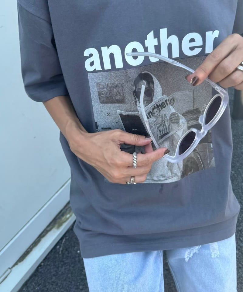 フォトプリントTシャツ(チャコールグレー) | COPINE