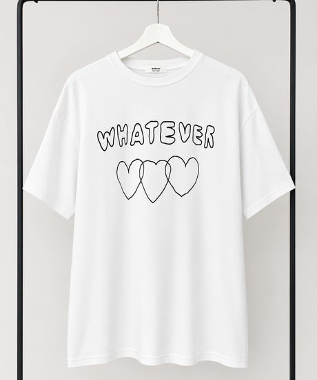 手描き風ハートロゴTシャツ(ホワイト)
