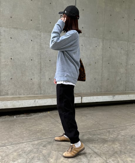 シンプル裏起毛スウェット(グレー/2size)