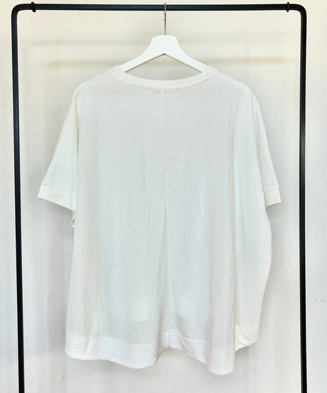 接触冷感バックロングTシャツ(ホワイト)