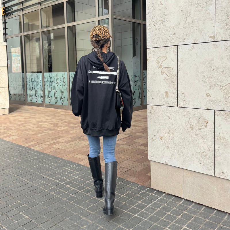 バックプリントパーカー(ブラック) | COPINE