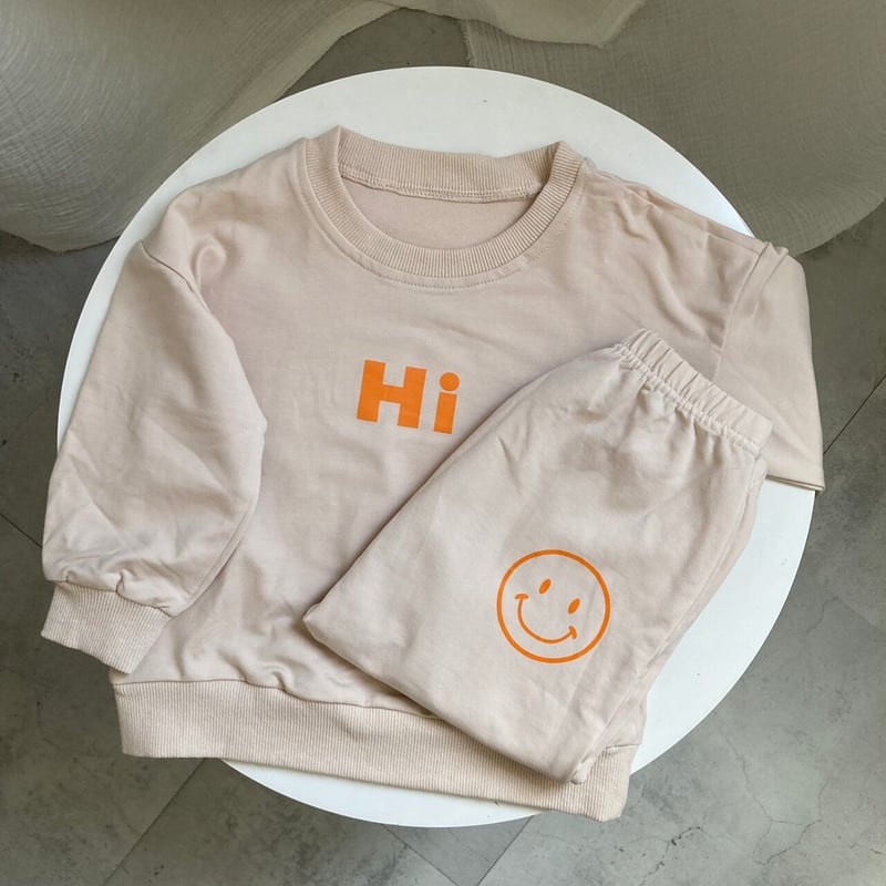 kids】ニコちゃんスウェットセットアップ(2color・2size) | COPINE