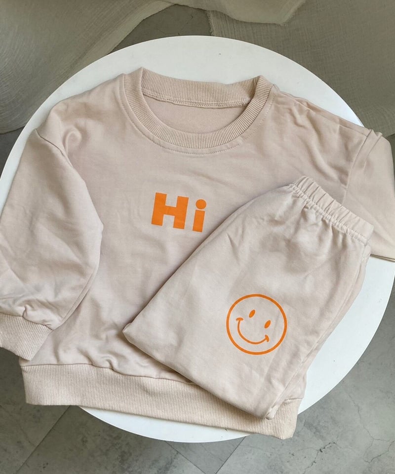kids】ニコちゃんスウェットセットアップ(2color・2size) | COPINE