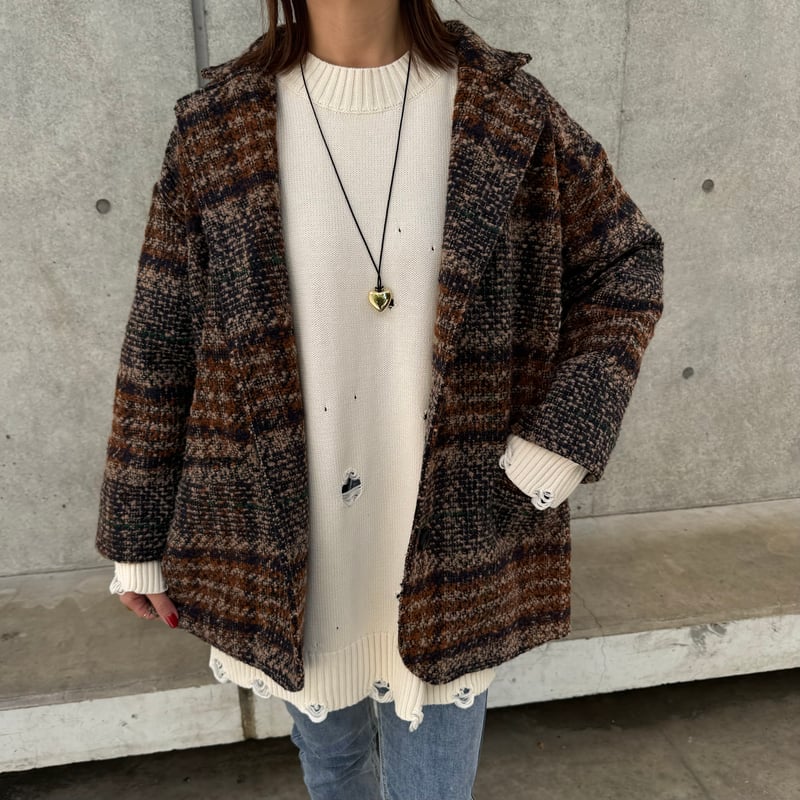 チェック柄ショートコート | COPINE チェック柄ショートコート | COPINE
