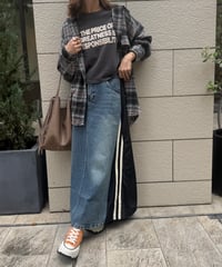 サイドラインデニムドッキングスカート