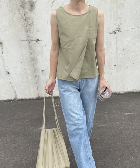 ラップデザインノースリーブ(カーキ)