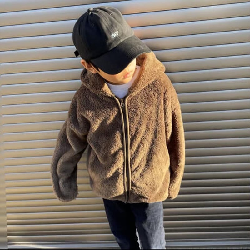 kids】ボアフリースくま耳ジップアップパーカー(110~150) | COPINE