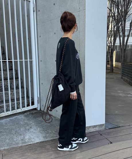 サイド切り替えスウェットパンツ(ブラック)