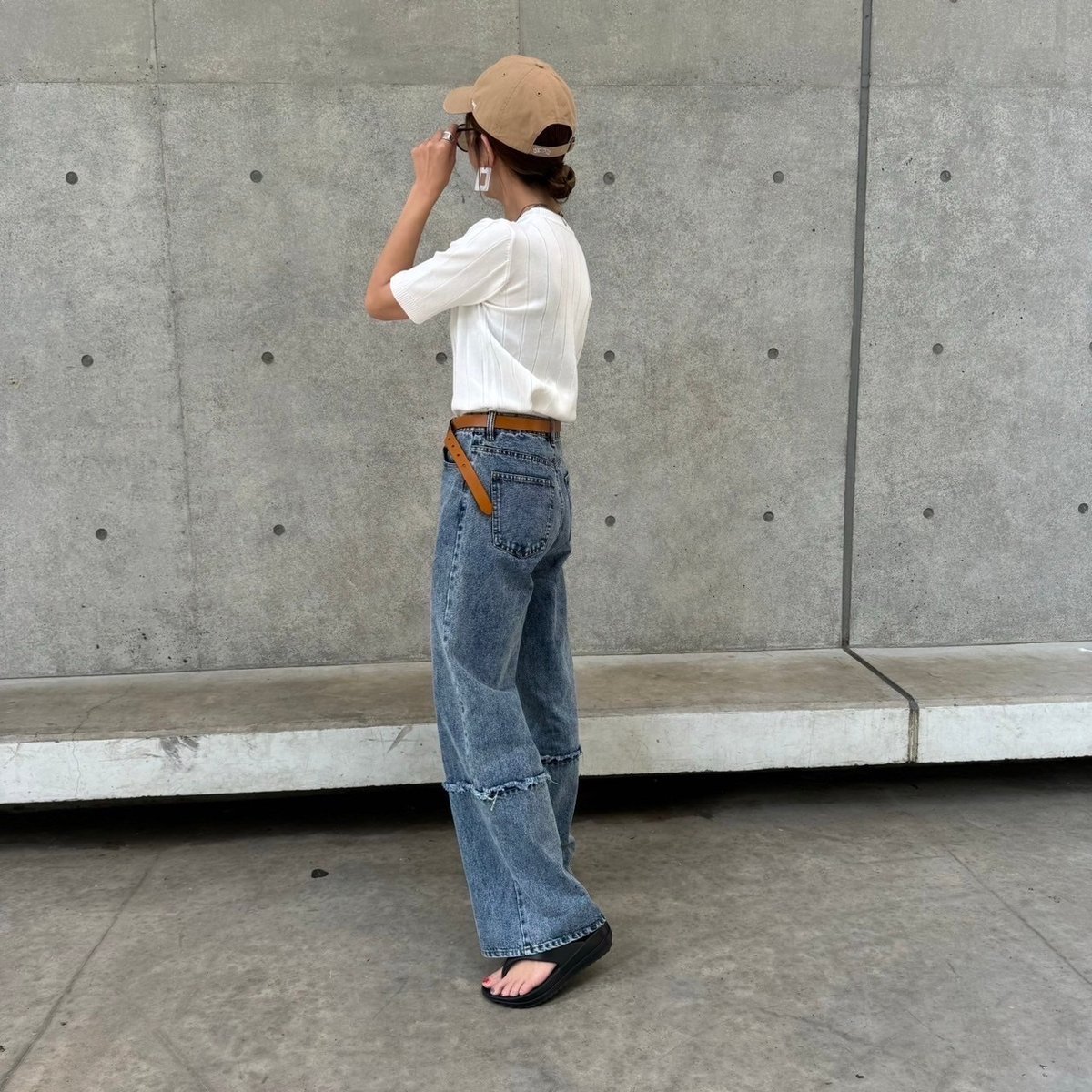 裾切替ワイドデニムパンツ(2size) | COPINE 裾切替ワイドデニムパンツ(2size) | COPINE