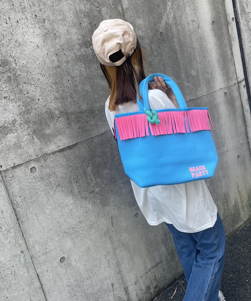 ウェット素材フリンジトートバッグ(大) | COPINE