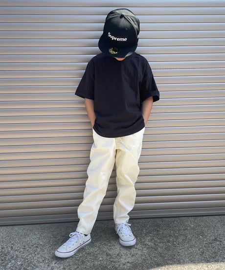 【kids】ストレッチ入り！ウエストゴムツイルテーパードパンツ・アイボリー(110~150)