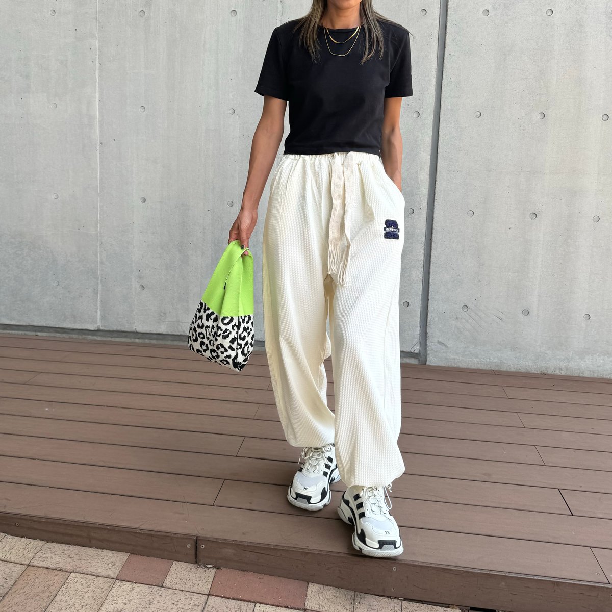 ワッフルパンツ(ホワイト) | COPINE