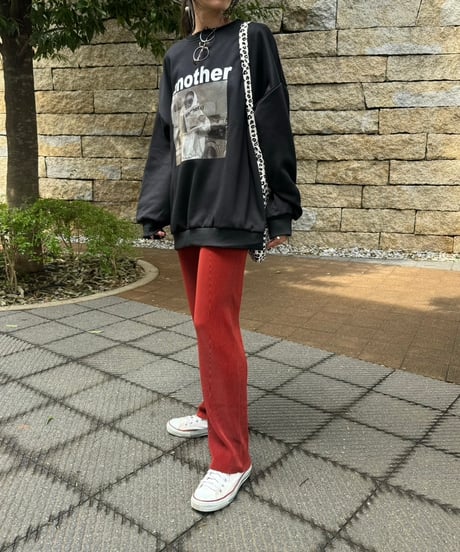 セルフカットプリーツパンツ(テラコッタ)