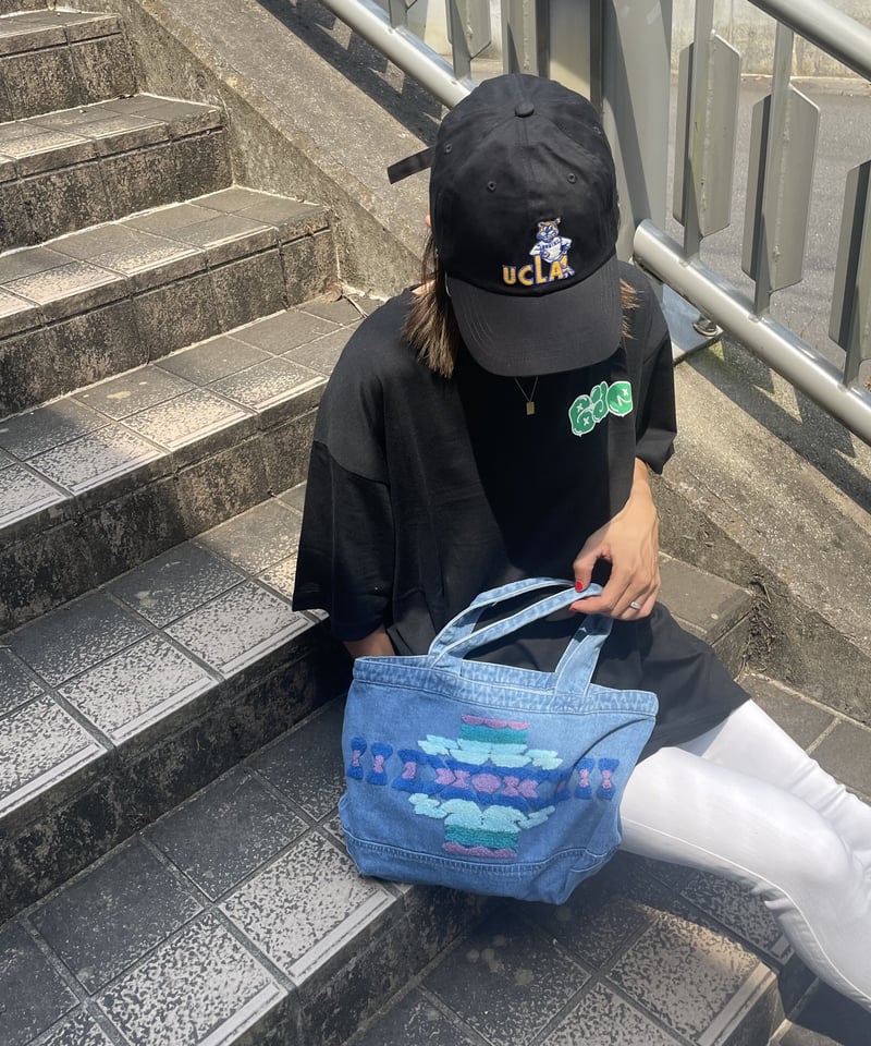 オルテガ刺繍デニムトートバッグ | COPINE