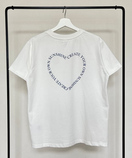 ロゴハートバックプリントTシャツ(ブルー)