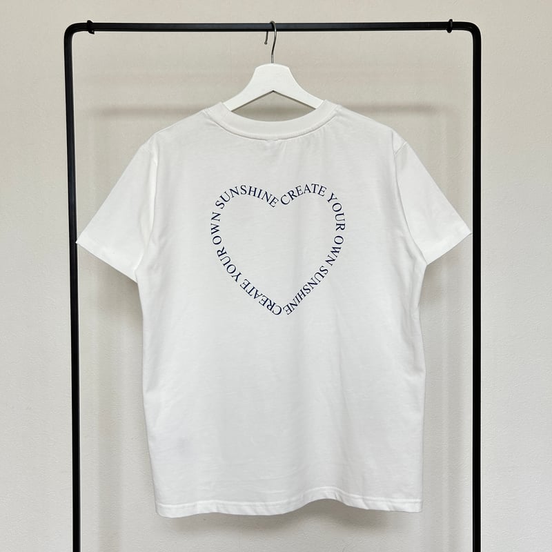 ロゴハートバックプリントTシャツ(ブルー) | COPINE