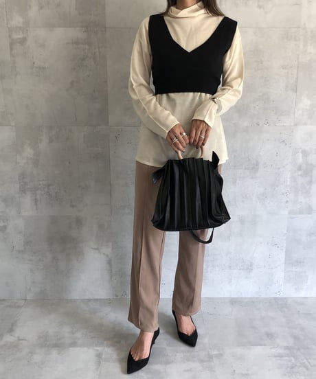 プリーツデザイン2WAY BAG(2color)
