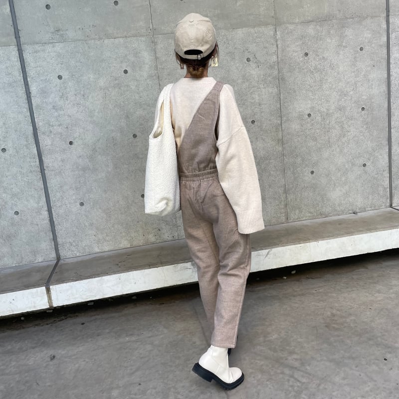 ワンショルダーサロペット（ベージュ） | COPINE