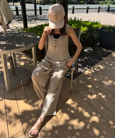 メッシュ編みノースリーブ(3color)