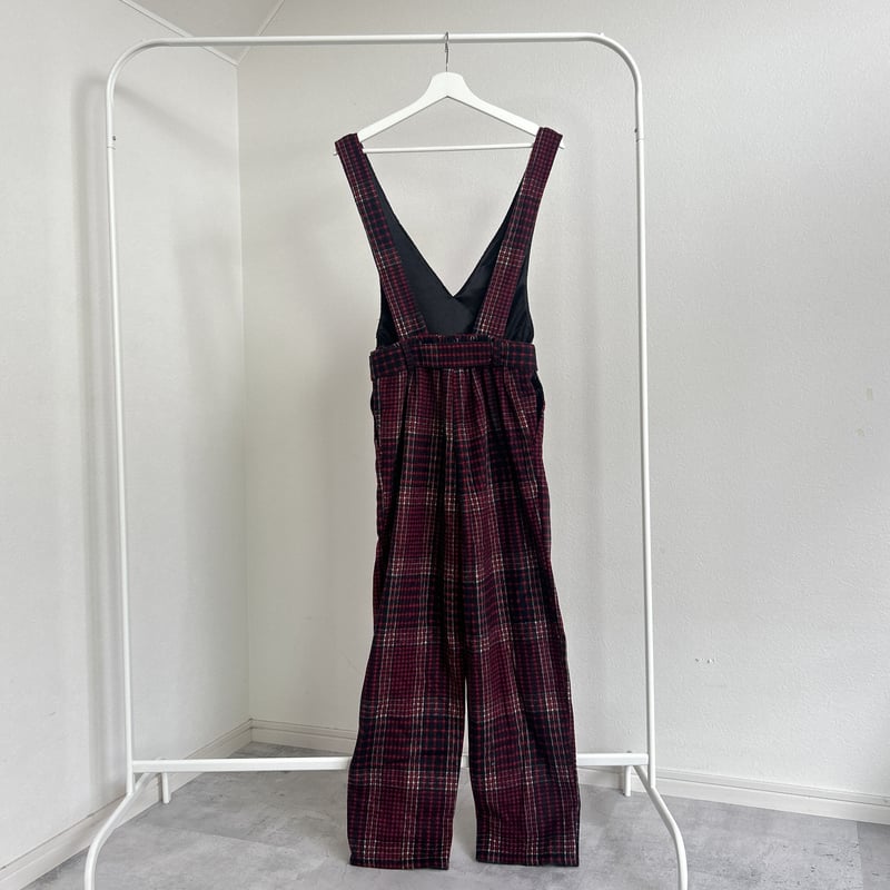 起毛チェック柄サロペット | COPINE