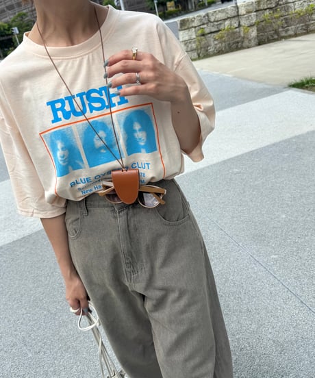 ボックスプリントTシャツ(クリーム)