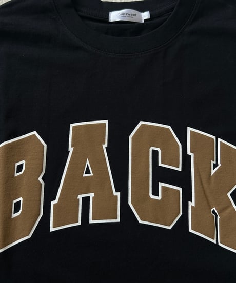 BACKコットンtシャツ(ブラック)