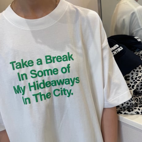 発泡ロゴプリントビッグtシャツ (オフホワイト)