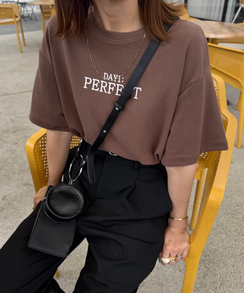シンプルロゴtシャツ(ブラウン) | COPINE