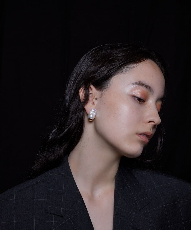 dip] tail baroque pearl STUD ピアス/イヤリング 【Sランク】