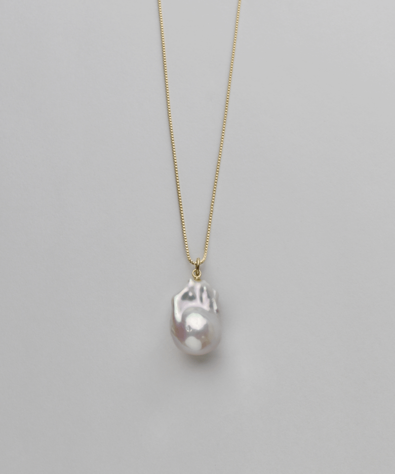 nude] tail baroque pearl norm necklace 【Sランク】